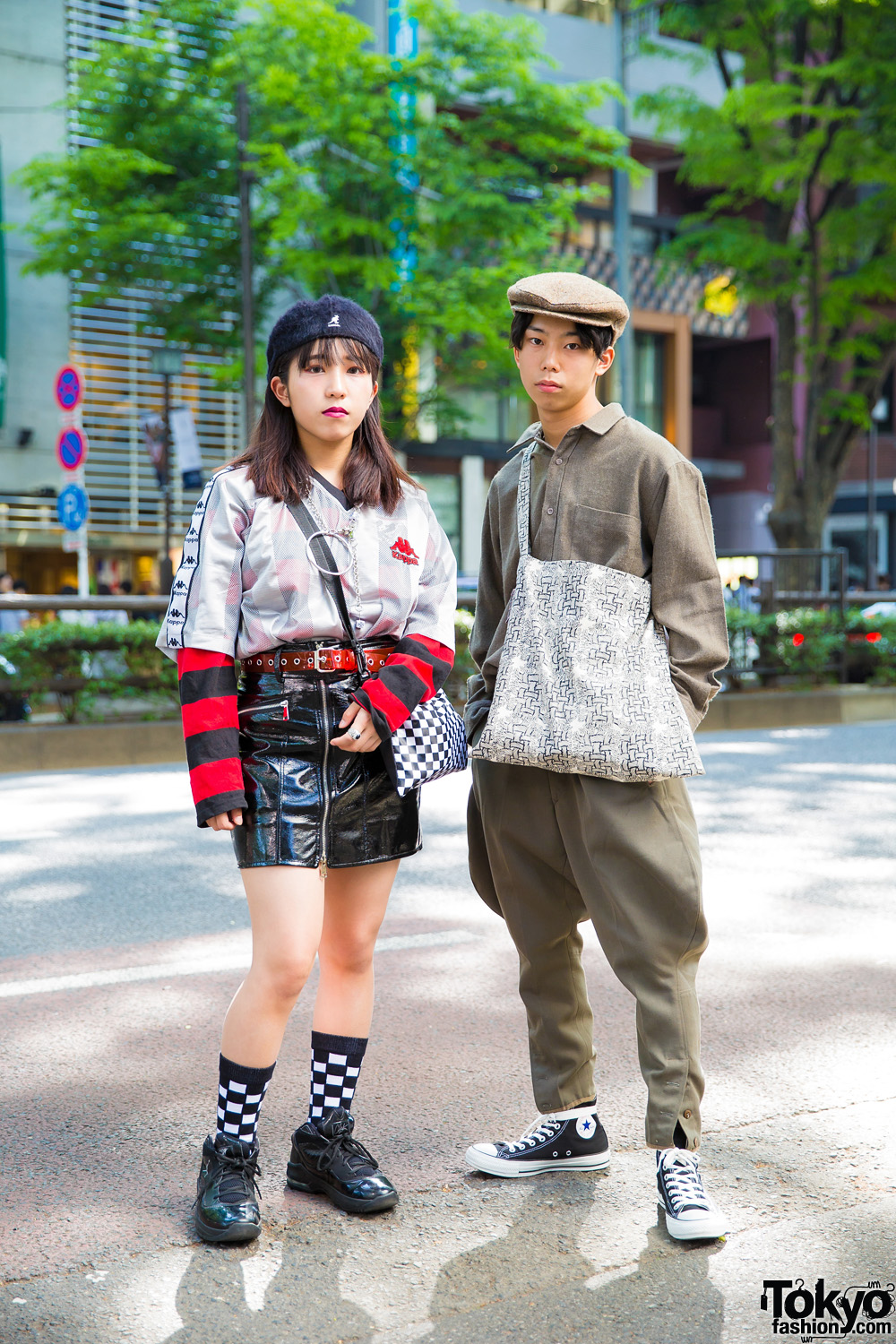 Harajuku Teens in Casual Vintage Streetwear Styles w/ Kappa, Warp, Spinns, Kangol & Christopher Nemeth