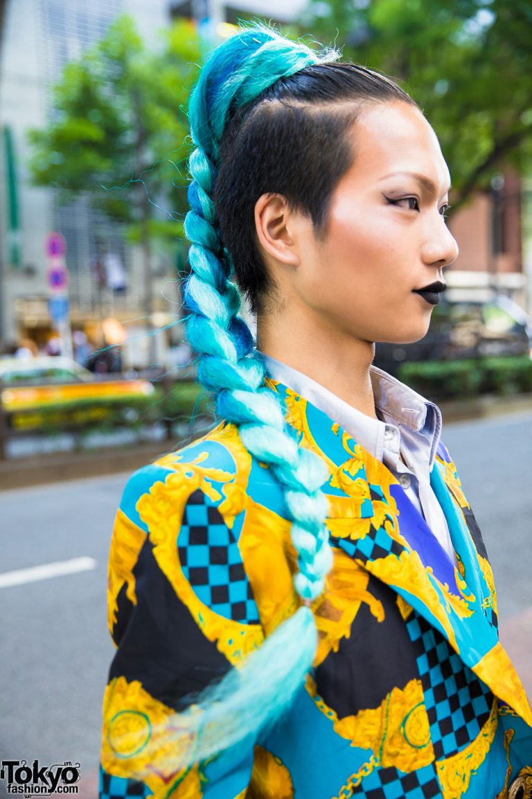 Japanese Streetwear In Harajuku W Aqua Braid Kinji Blazer Prega