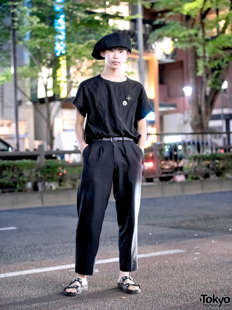 Japanese Male Model in Harajuku w/ Minimalist Street Style Tokyo Fashion