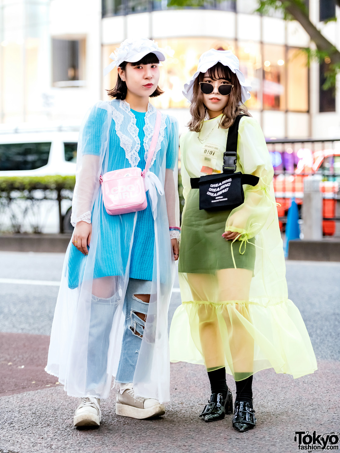 Sheer Coat Japanese Street Styles w/ Nadia Harajuku, Style Nanda, Tokyo Bopper, Comme des Garcons, Keisuke Kanda