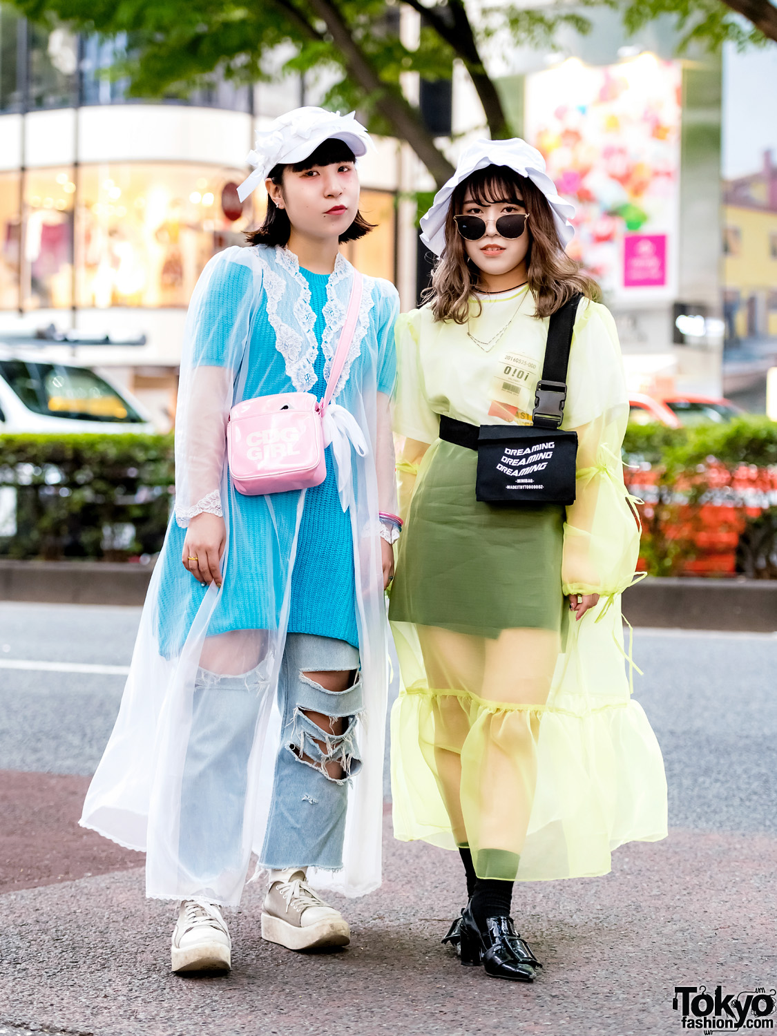 Sheer Coat Japanese Street Styles w/ Nadia Harajuku, Style Nanda, Tokyo ...