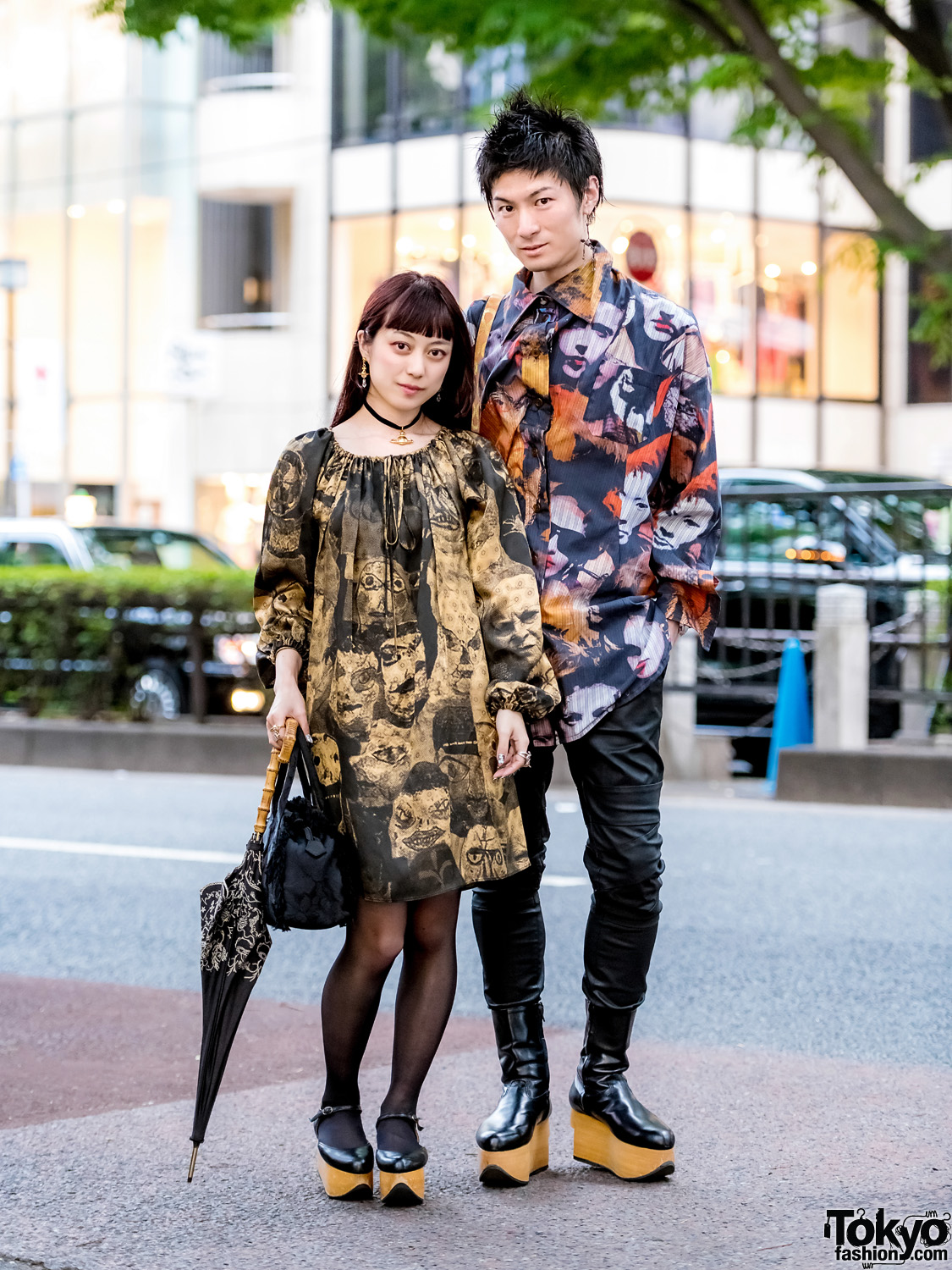 Japanese Duo in Vivienne Westwood Printed Streetwear