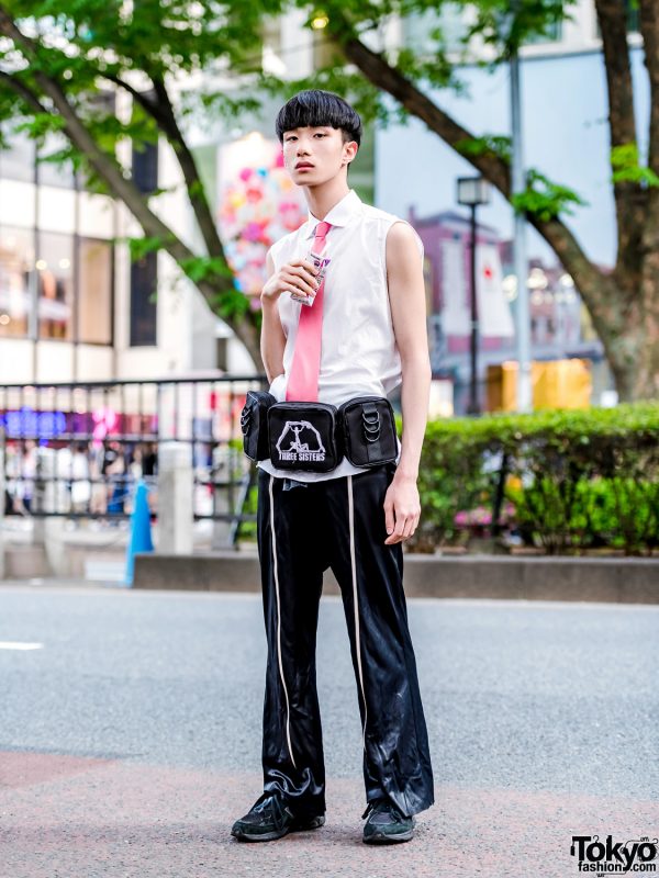 Tokyo Streetwear Style w/ Raf Simons Sleevless Top, Vintage Pants ...