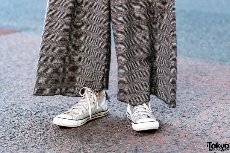 plaid pants and converse