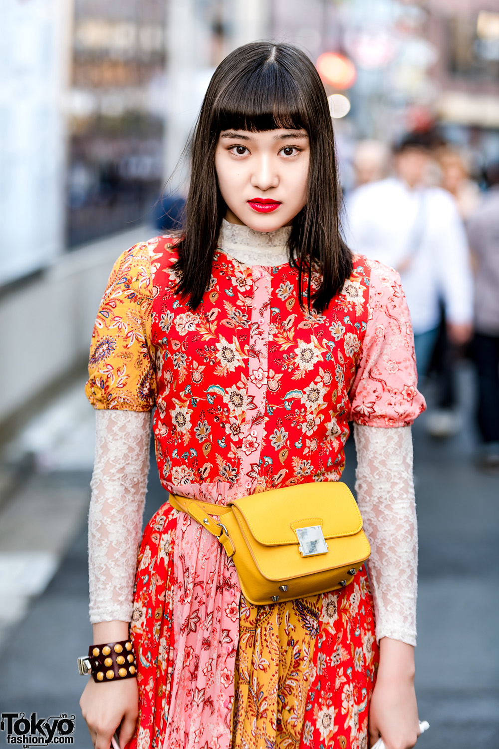 Japanese Teen Model & Actress in Harajuku w/ Floral Dress, Toga Suede ...