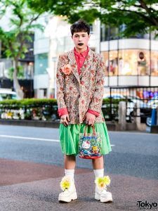 Harajuku Mens Streetwear Styles w/ Handmade & Vintage Fashion, Fuchsia ...