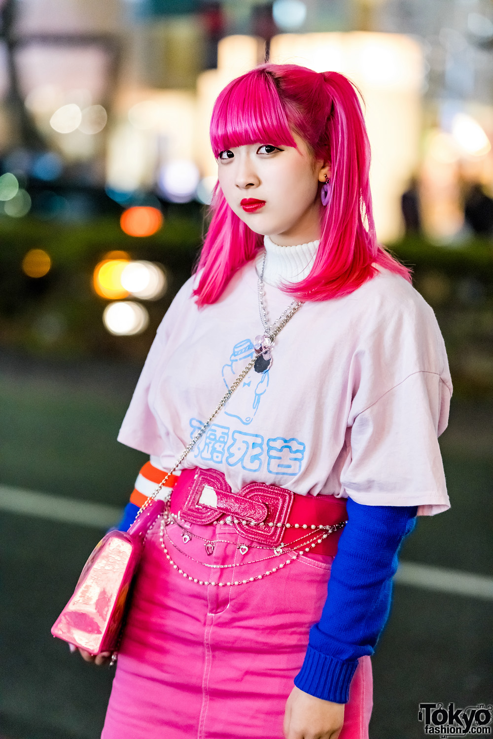 Pink Harajuku Street Style w/ Pink Twin Tails, Oh Pearl, Honwaka Pappa ...