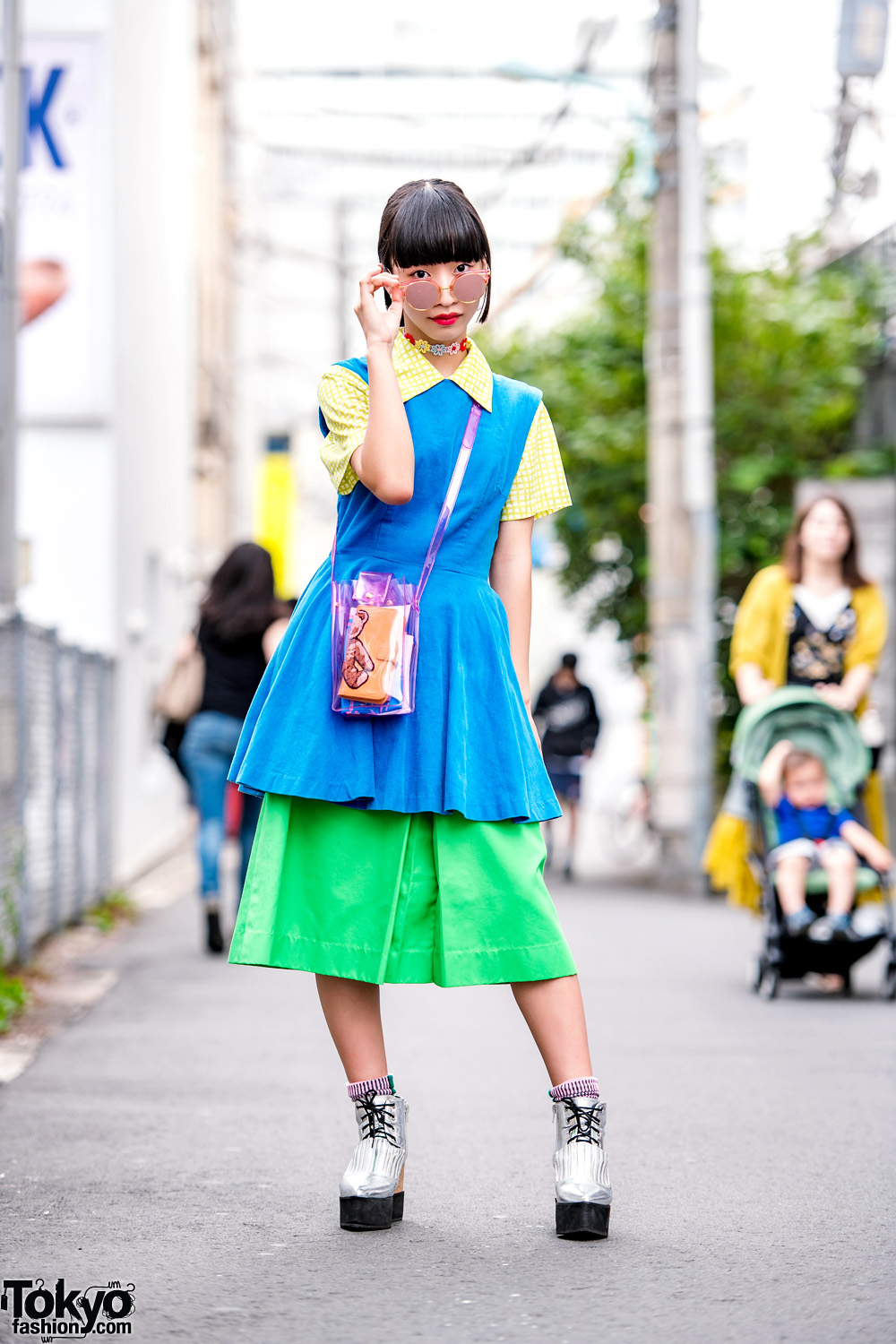 Harajuku Girl Street Style w/ Tricot Comme des Garcons, Lily Brown, GYDA, Vintage Fashion & Vannie Tokyo