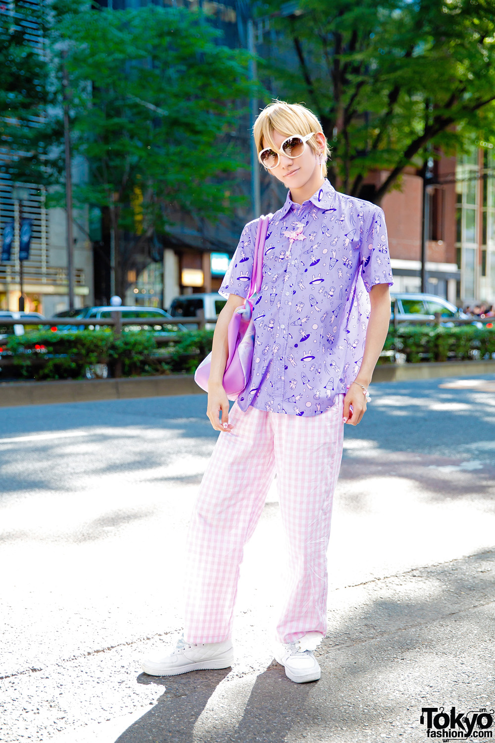 Japanese Mangaka / Artist in Pink Purple Harajuku Fashion w/ 2.5 Spinns, WC, Milk, Dior & Winged Sneakers