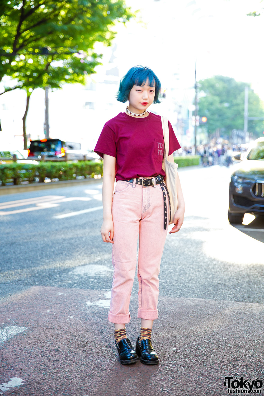Blue-Haired Harajuku Girl Street Style w/ MYOB NYC, Kinji Harajuku & Titicaca