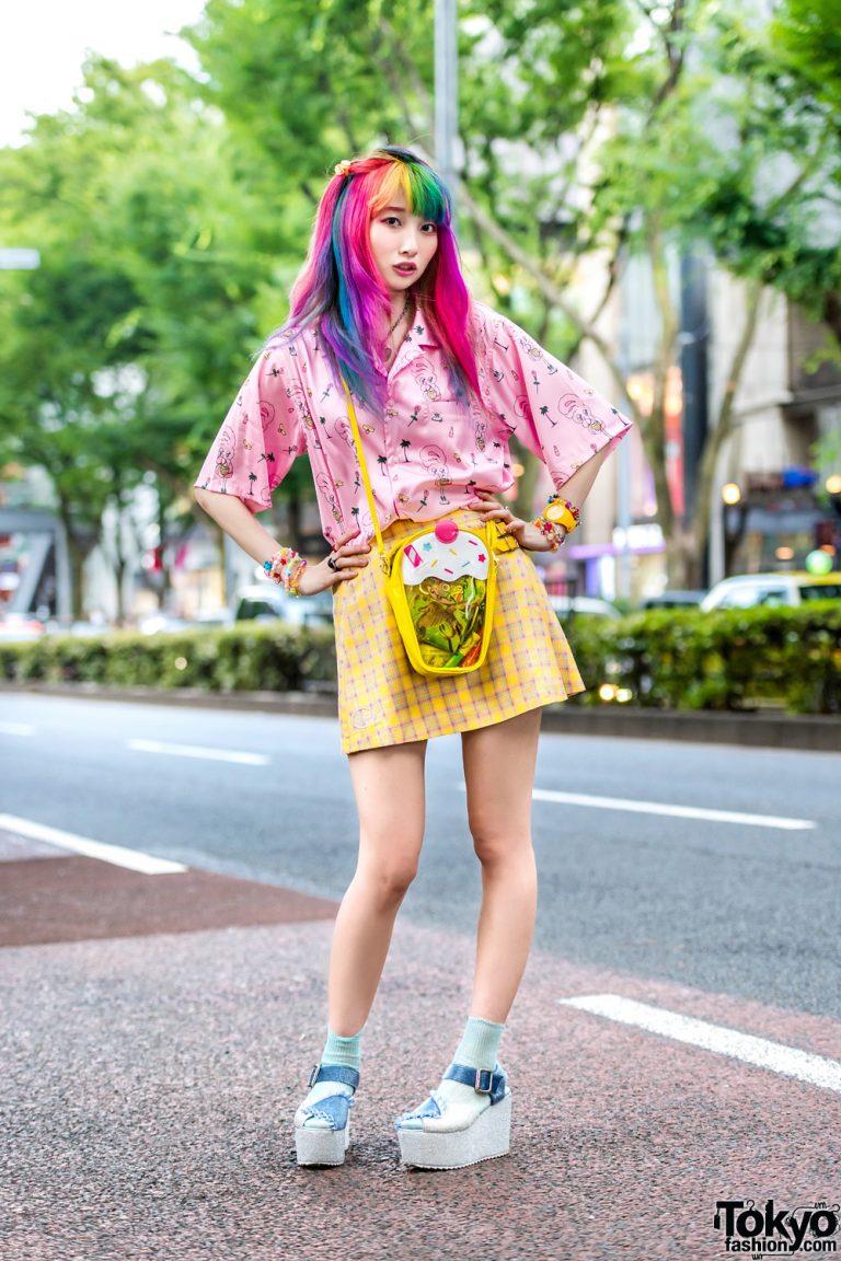 Harajuku NeoFairy Fashion w/ Rainbow Hair, Esther Kim & WC, Neon Moon ...