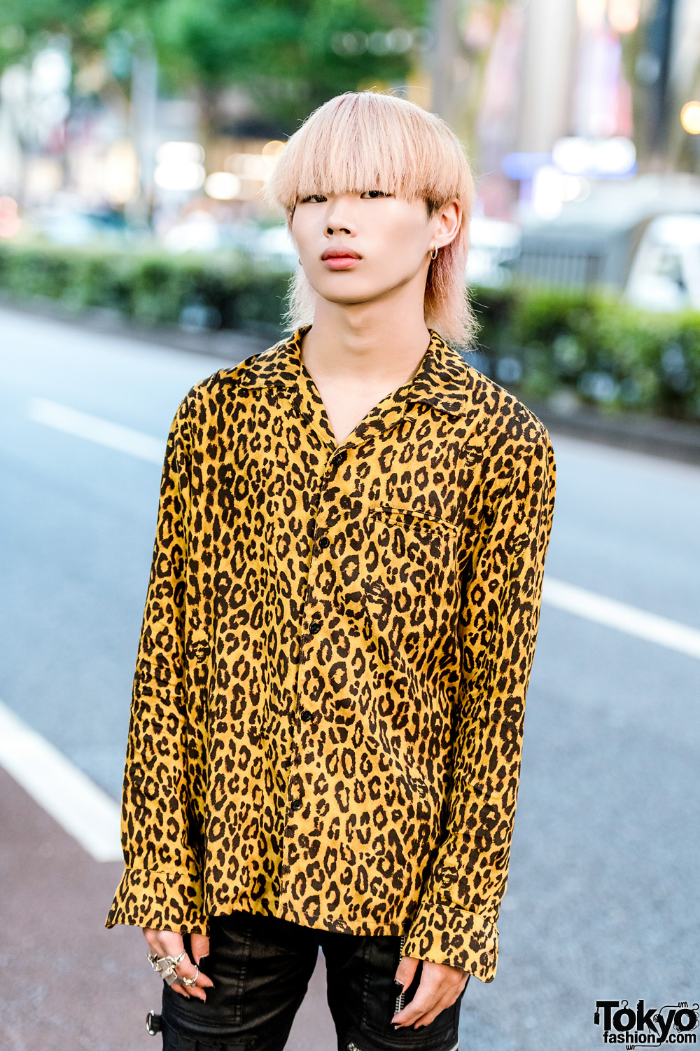 Hysteric Glamour Leopard Print Shirt, 99%IS- Leather Pants 