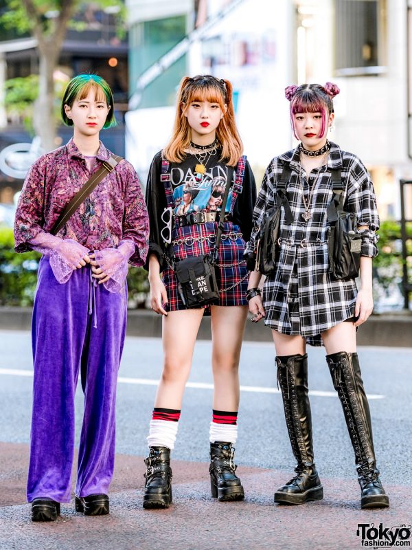 Harajuku Girls Streetwear w/ Juicy Couture, 7%MorePink, XU, Suspender Shorts, Demonia & MYOB Bag