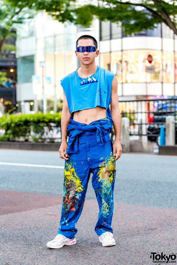 Avant-Garde Streetwear in Harajuku w/ Tsunagi Paint-Splatter Overalls ...
