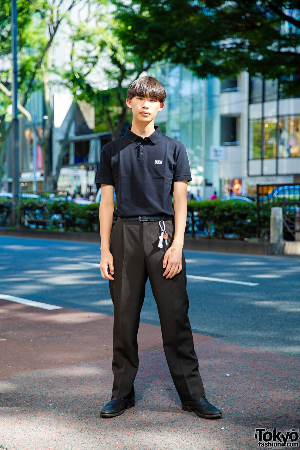 Harajuku Menswear Street Fashion w/ Dust Collared Top & Issey Miyake Pants