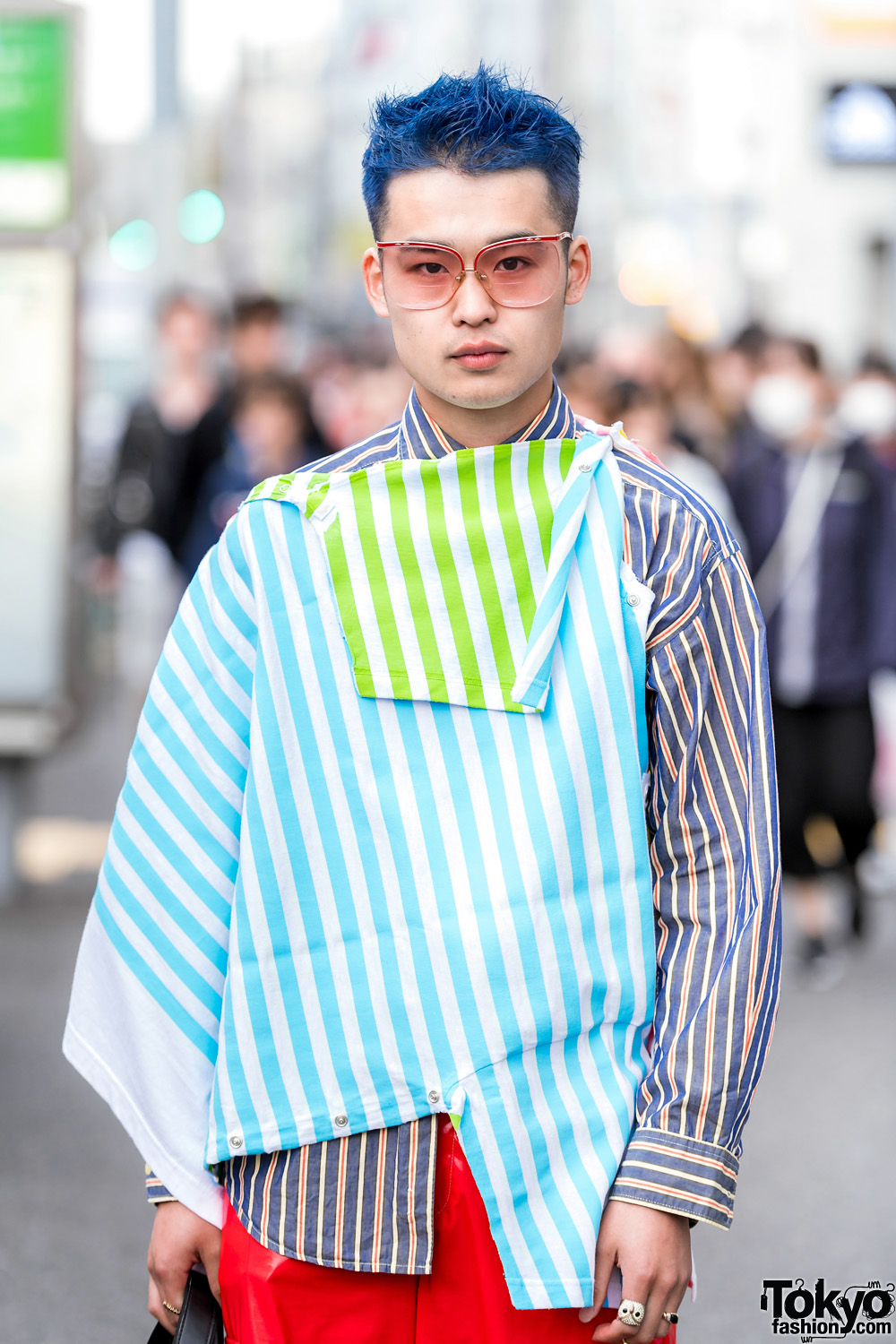 Harajuku Guy w/ Blue Hair, Mikio Sakabe Deconstructed Jacket