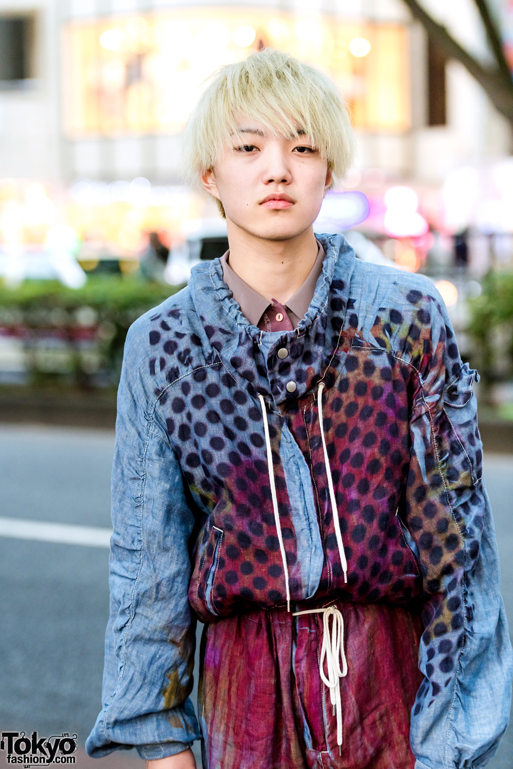Harajuku Denim Street Style w/ Blonde Hair, Nozomi Ishiguro Hoodie ...