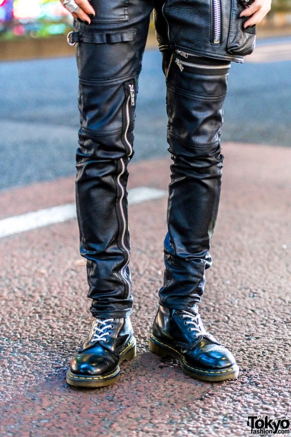 Harajuku Punk Street Style w/ 99%IS- Motorcycle Jacket, Leather Pants ...