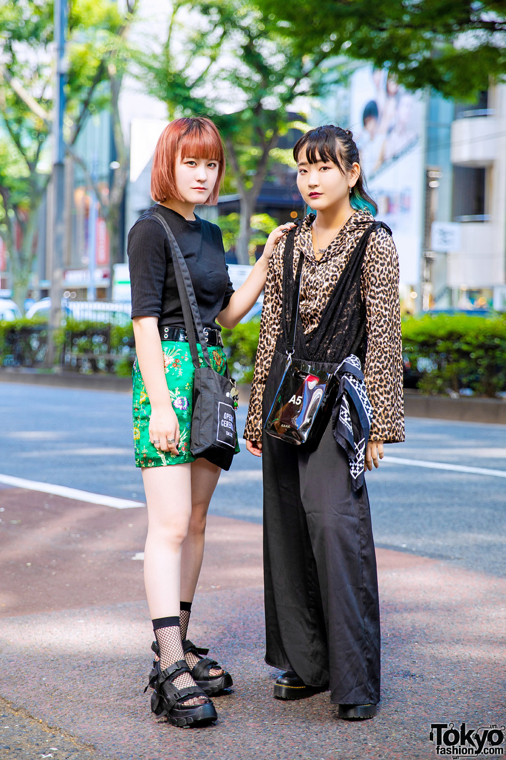 Leopard Print Top & Floral Silk Skirt Harajuku Street Styles w/ Bubbles, NaNa-NaNa, Oh Pearl, Never Mind the XU, GU, Opening Ceremony, Open The Door & Vivienne Westwood