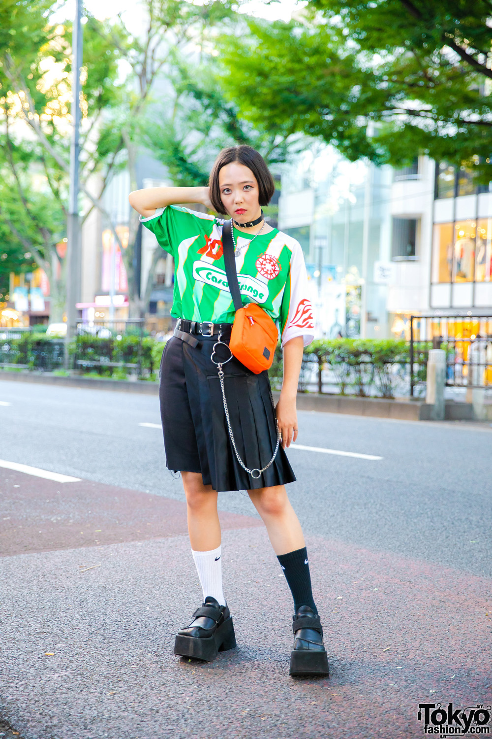 Japanese Eclectic Streetwear w/ Vintage Futsal Shirt, Dickies, Tender Person, Nike, Another Youth & Faith Tokyo Crossbody Bag