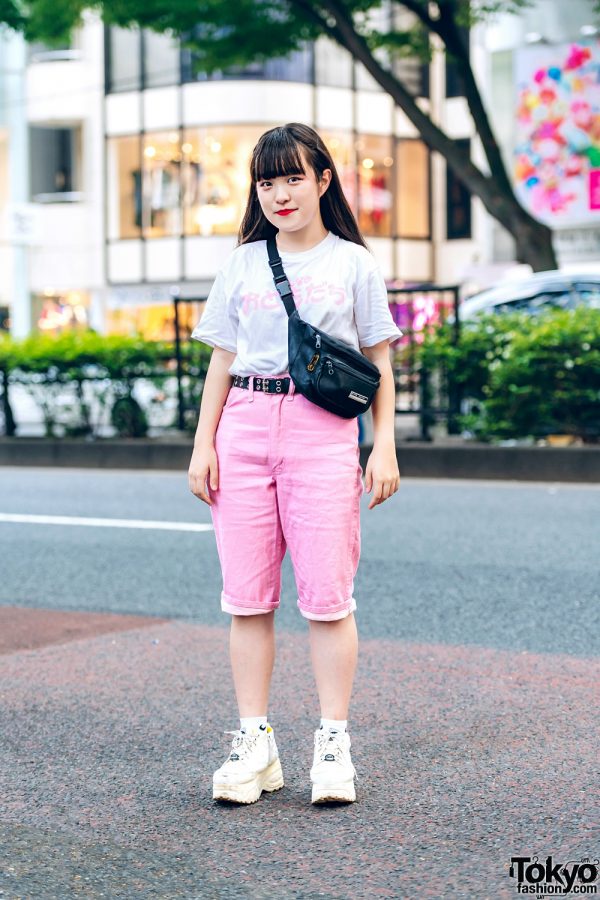 Harajuku Girl in Casual Streetwear w/ Decoland, The Four-Eyed, RRR Vintage & Yosuke
