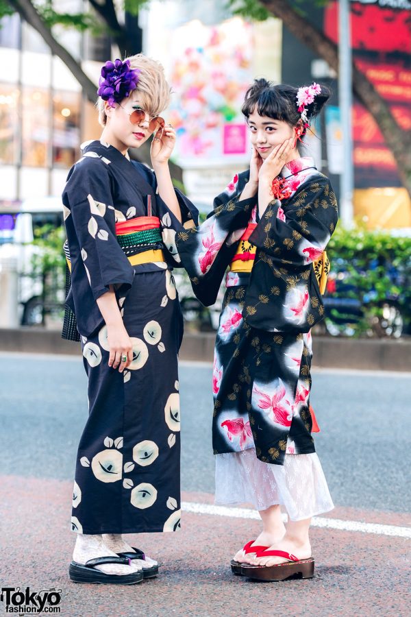 Yukata Street Styles in Harajuku w/ Mamechiyo Modern, Tokyo135, Sanbiki No Koneko, Tansuya & Tokyo Vintage Shops