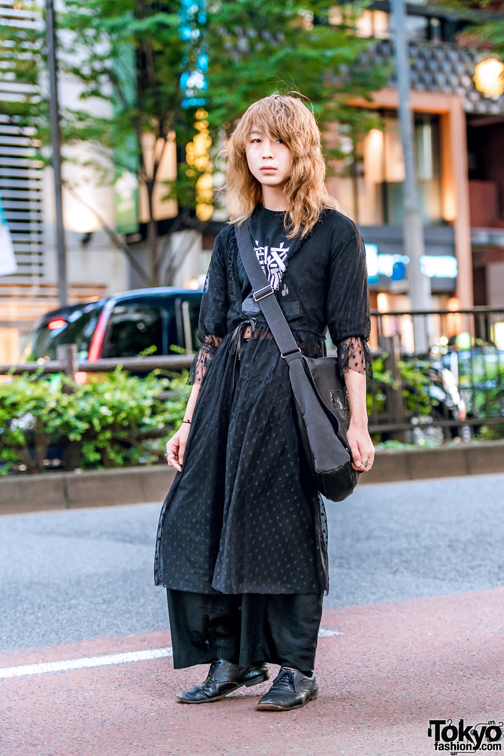 All Black Minimalist Streetwear w/ Lace Overcoat, Kansai Yamamoto, Christian Dada & Comme des Garcons