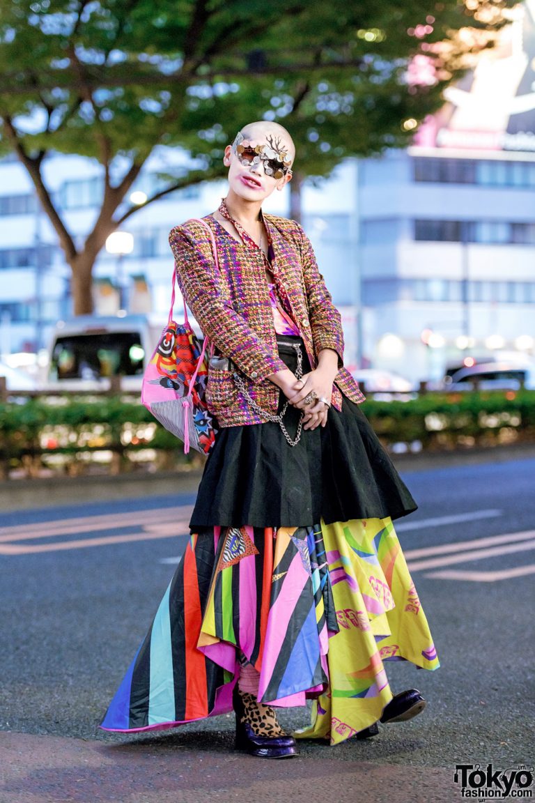 Japanese Fashion Designer in Avant-Garde Street Style w/ Necktie, Comme ...