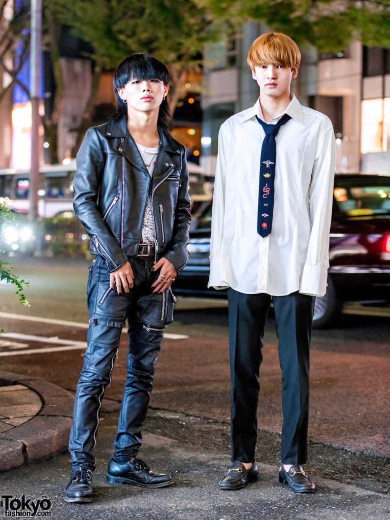 Harajuku Guys In Monochrome Streetwear Styles W 99 Is Leather Outfit