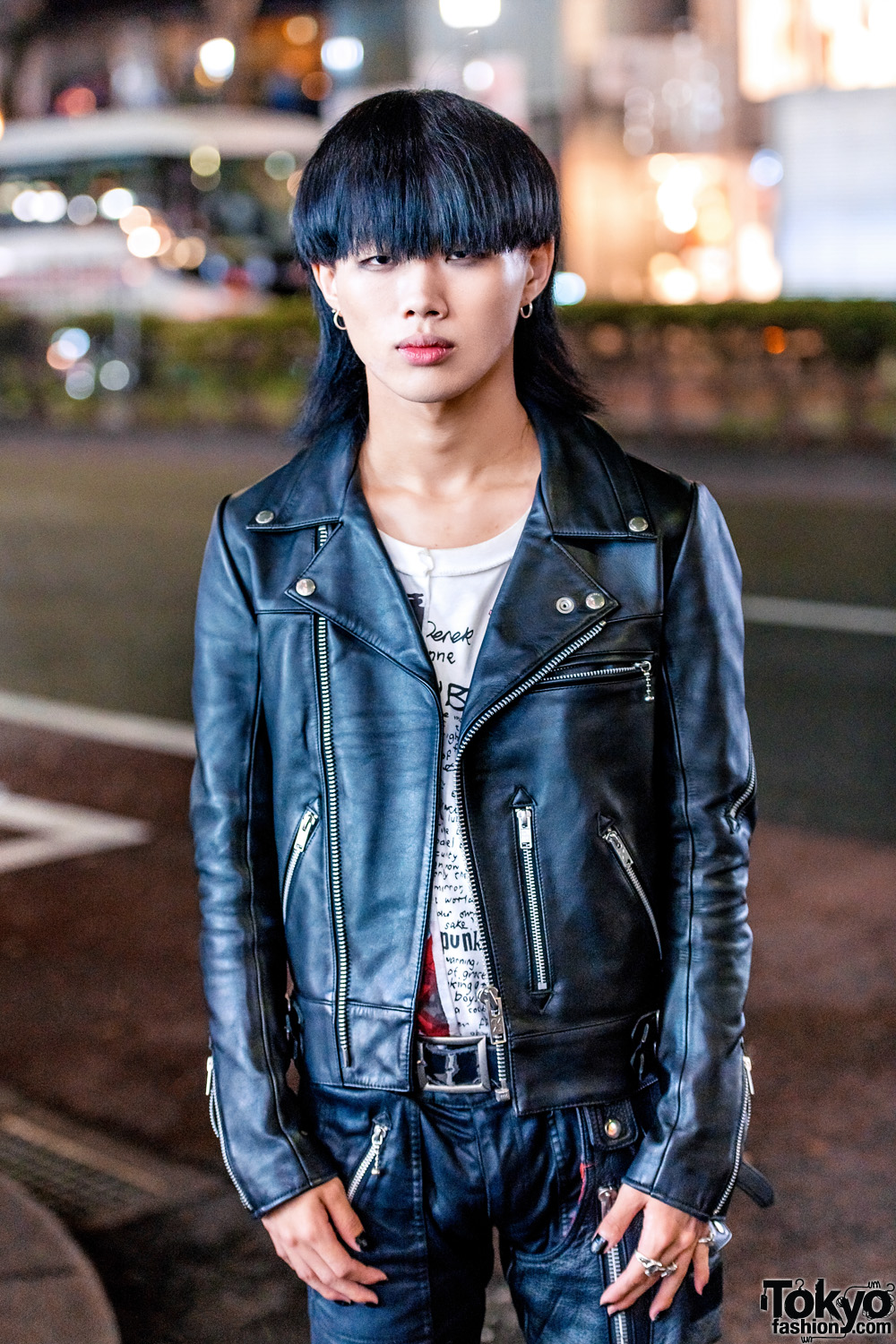 Harajuku Guys in Monochrome Streetwear Styles w/ 99%IS Leather Outfit ...