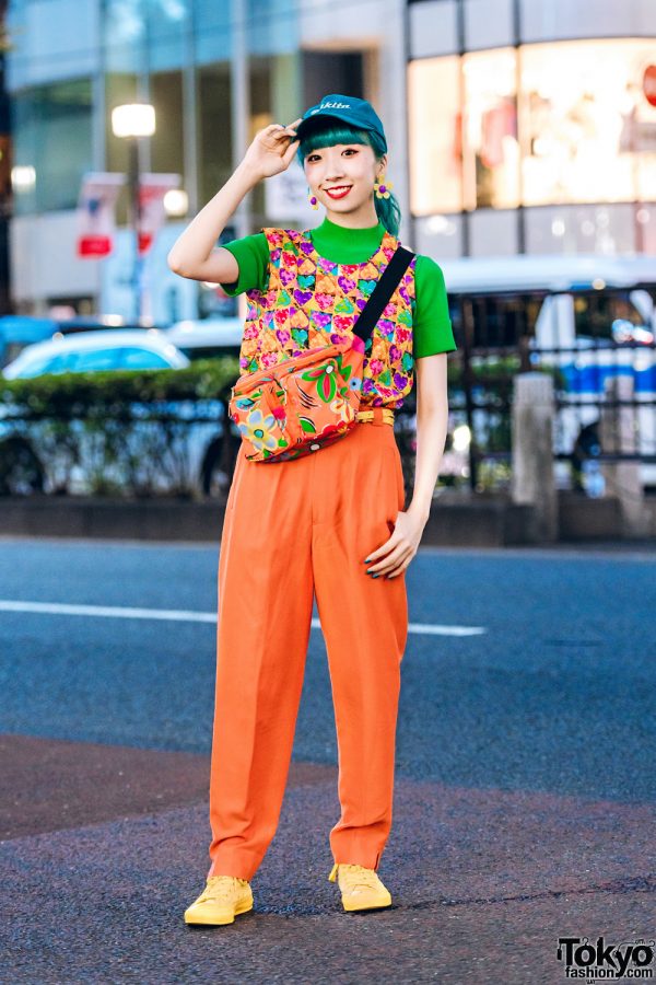 Colorful Harajuku Street Fashion w/ Kinji Vintage, Grapefruit Moon, Sanbiki No Koneko, Kobinai & Converse