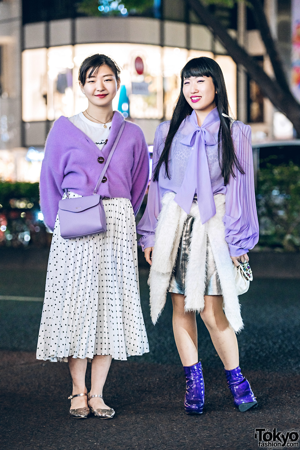 Chic Harajuku Girls Street Style w/ Snidel, Agnes B, Fuzzy Sweaters, Nuovo Flats, Vintage Boots, Lattice & Gallerie