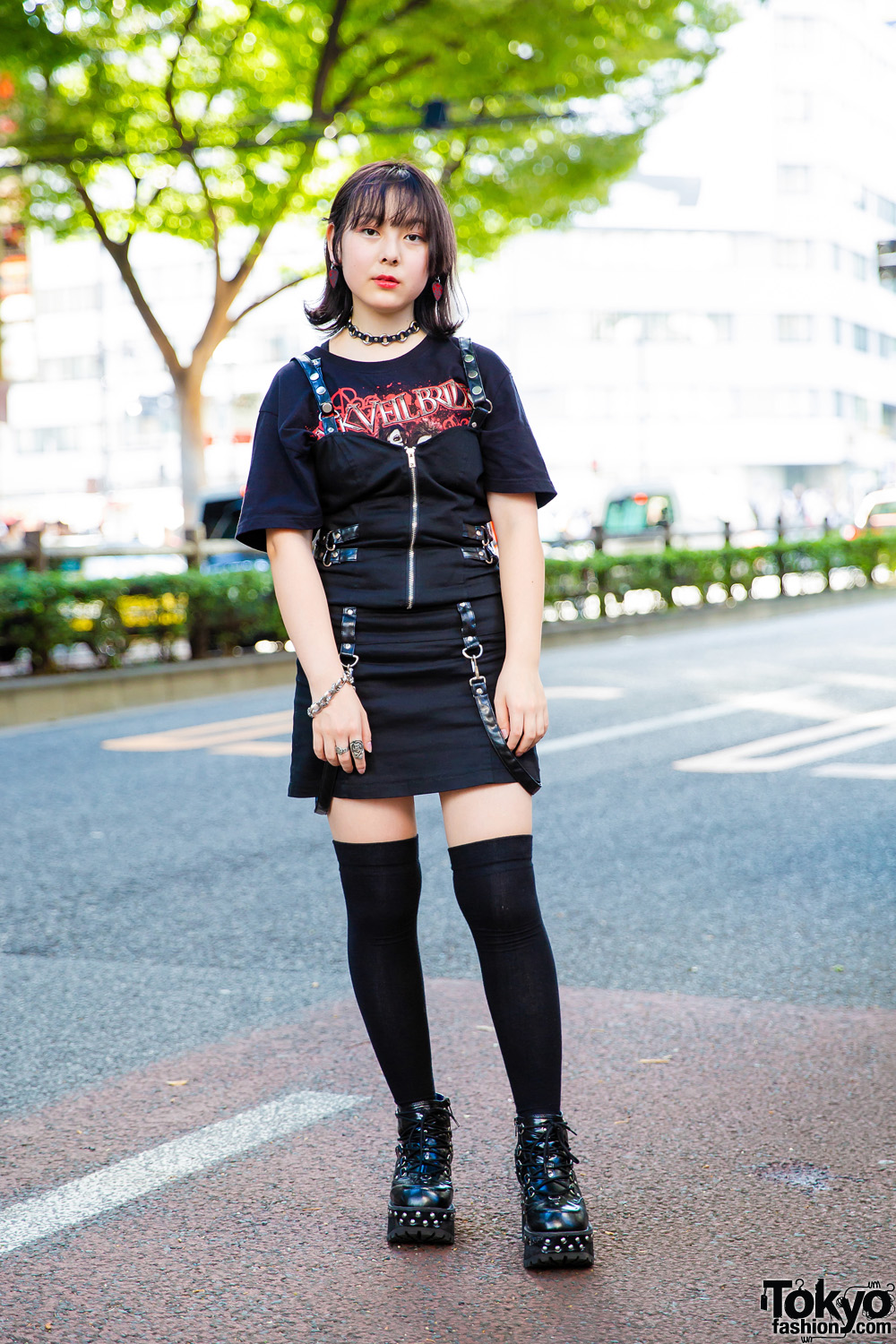 Edgy All Black Tokyo Street Style w/ Queen of Darkness, (Me) & Yosuke