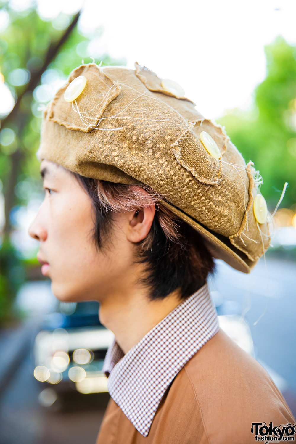 Christopher Nemeth Rope Print Harajuku Street Style w/ Newsboy Cap