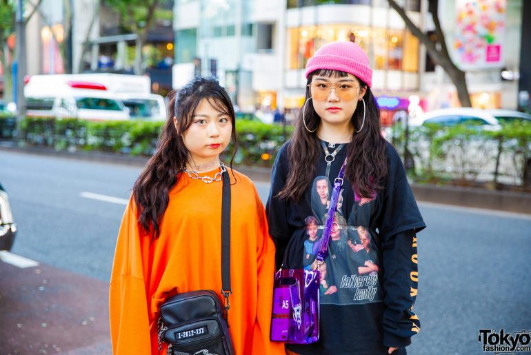Orange Harajuku Street Styles w/ Barcode, Dolls Kill, Faith Tokyo, Warp ...