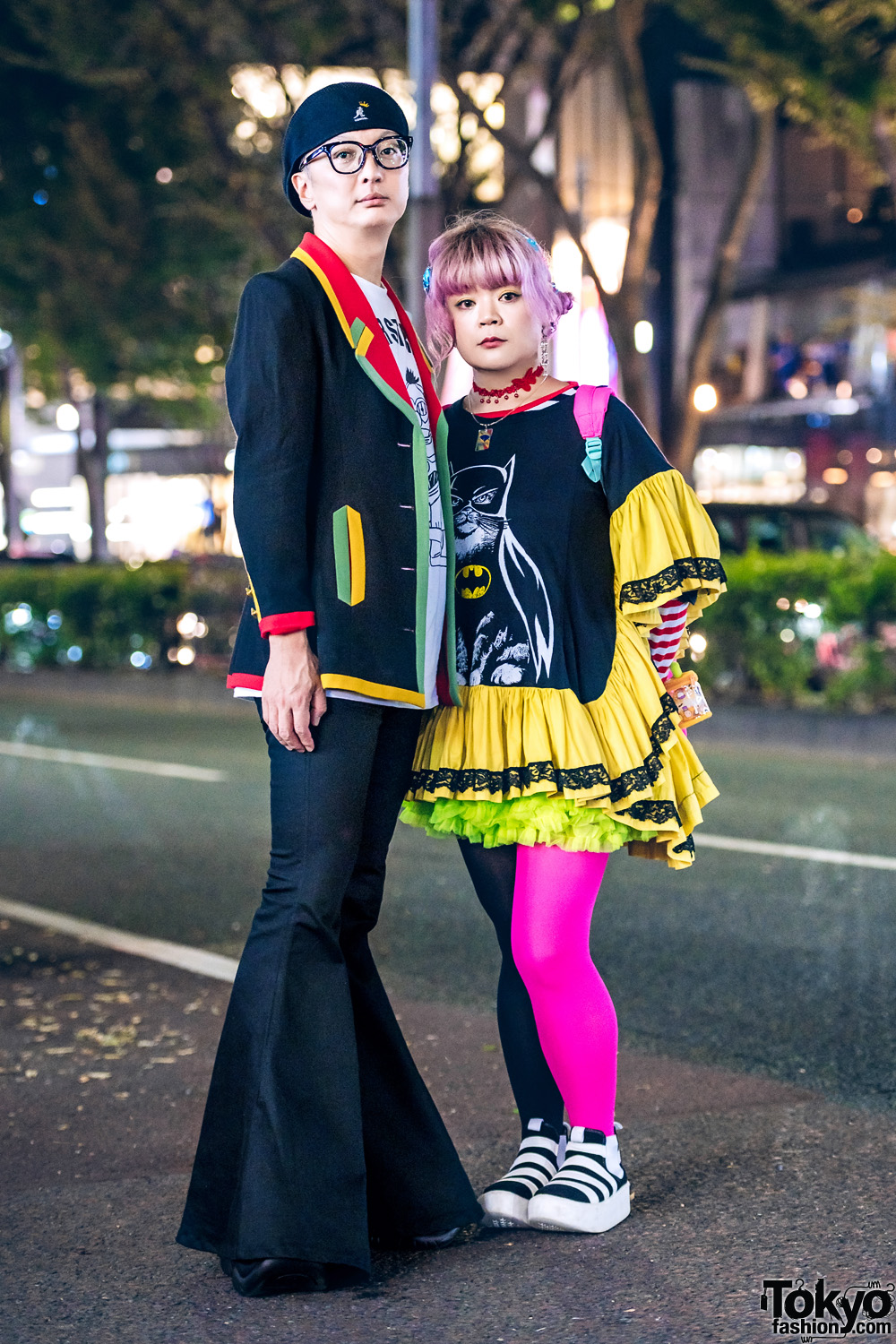 Harajuku Duo's Colorblock Streetwear Styles w/ Nincompoop Capacity, Kangol, Punk Cake, Demonia, Dangerous Nude, ACDC Rag & Tokyo Bopper