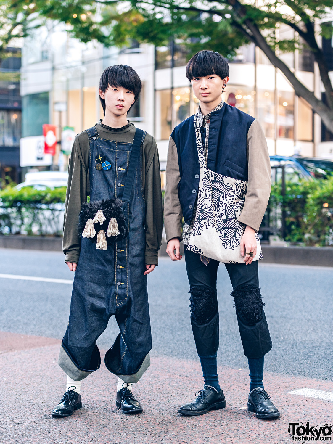 Christopher Nemeth Tokyo Streetwear Styles w/ Rope Print Bag, Denim  Overalls, Collarless Jacket, Badges & Furry Tassel Bag – Tokyo Fashion