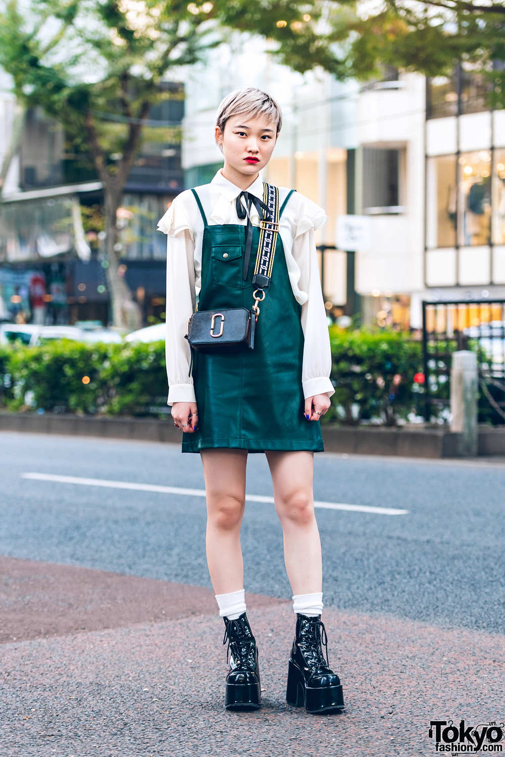 Harajuku Street Style w/ X-girl Jumper, Zara Blouse, Marc Jacobs Bag & Never Mind the XU Boots