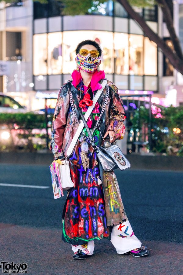 Harajuku Avant-Garde Street Style w/ Handmade Fashion, Prega, Garb, Dog Harajuku & Colorful Mask