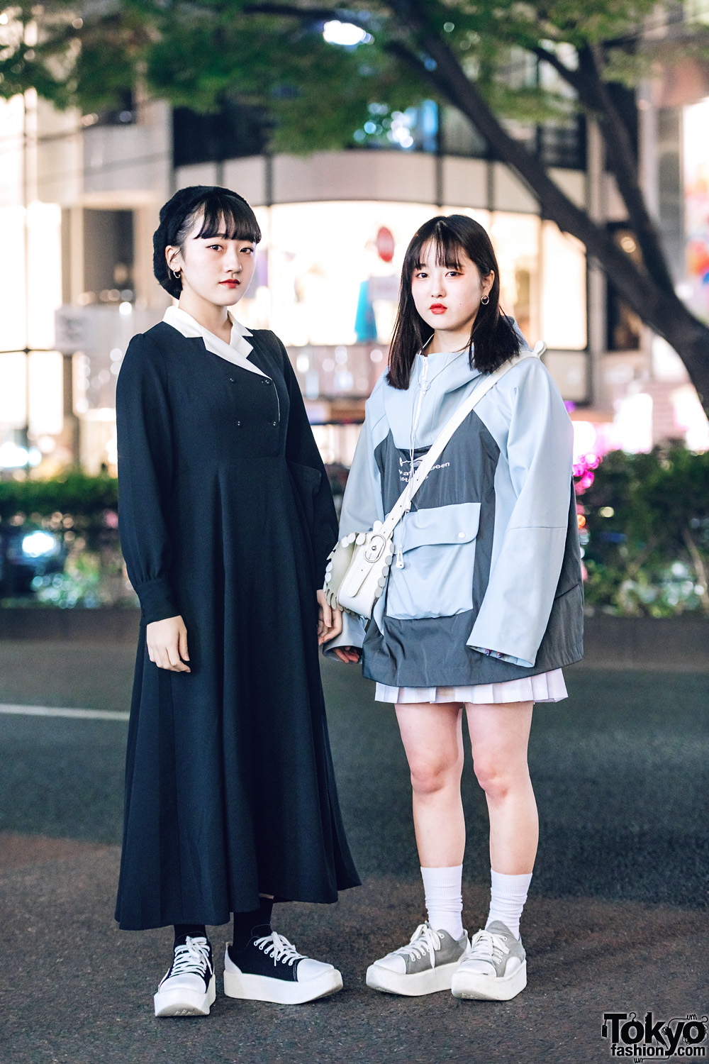 Harajuku Girls Streetwear Styles w/ Jouetie Dress, Chloma Jacket, Pleated Skirt, Tokyo Bopper Sneakers & Bag