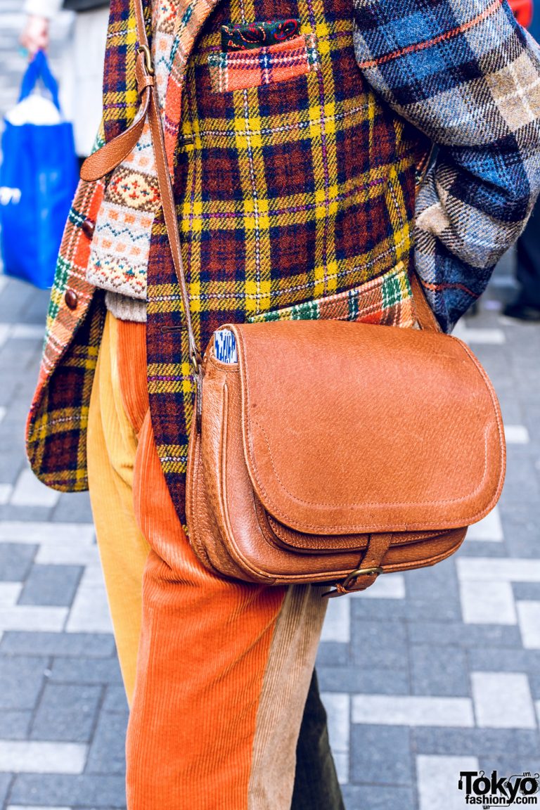 Retro Plaid Menswear Street Style in Tokyo w/ Brick Mens Clothing ...