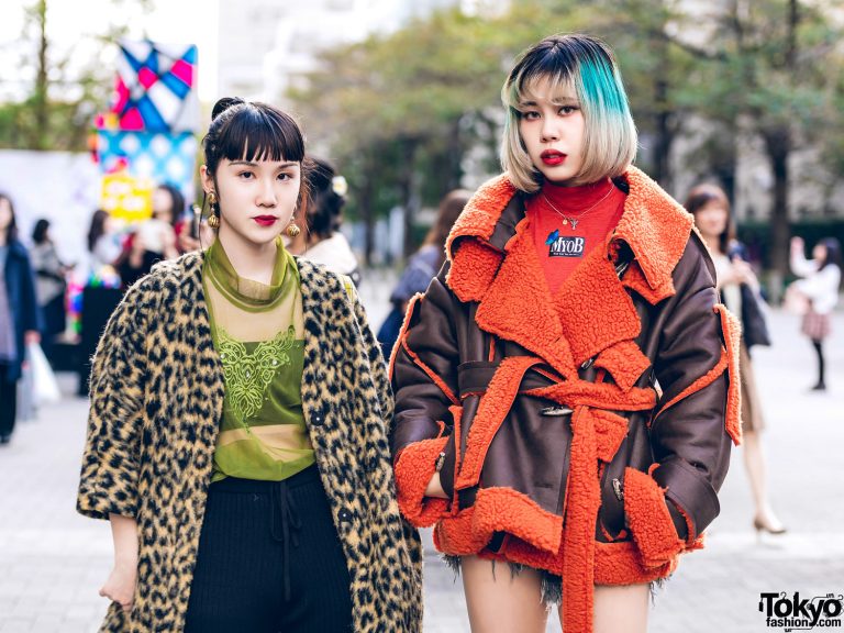 Tokyo Girls Streetwear w/ MYOB NYC Shearling Jacket, Leopard Print ...