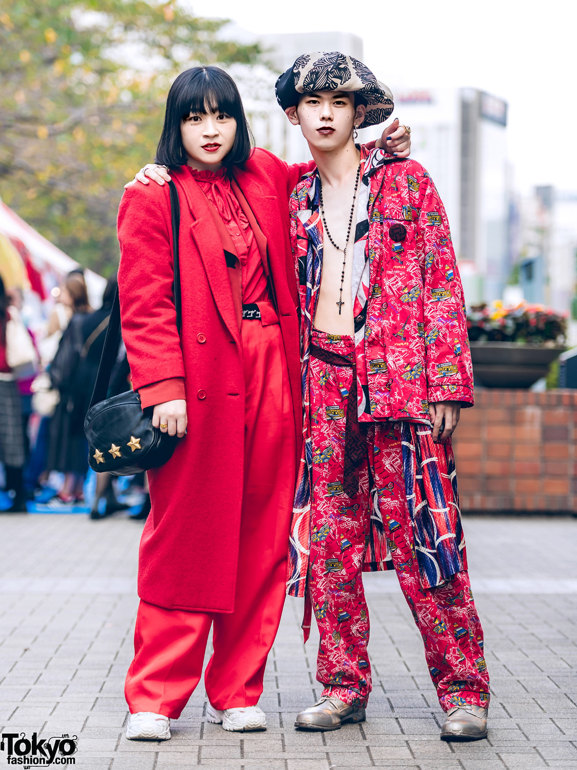 All Red & Mixed Prints Tokyo Street Styles w/ Christopher Nemeth Rope ...