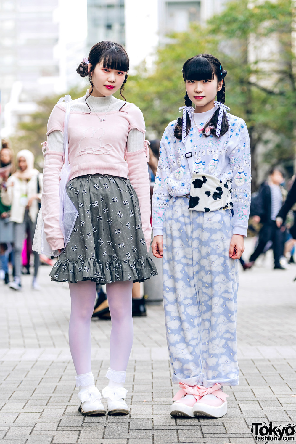 Kawaii Pastel Tokyo Street Styles w/ Otonacium Bunny Sweater, Happy Birthday To You Cloud Pants, Tokyo Bopper Shoes, Spank! Bag & Oh Pearl Necklace