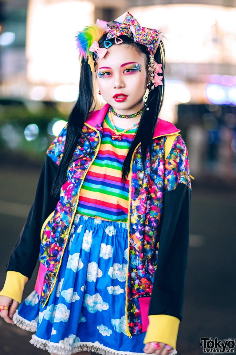 Kawaii Harajuku Street Style w/ Furry Leg Warmers, 6%DOKIDOKI Prints ...