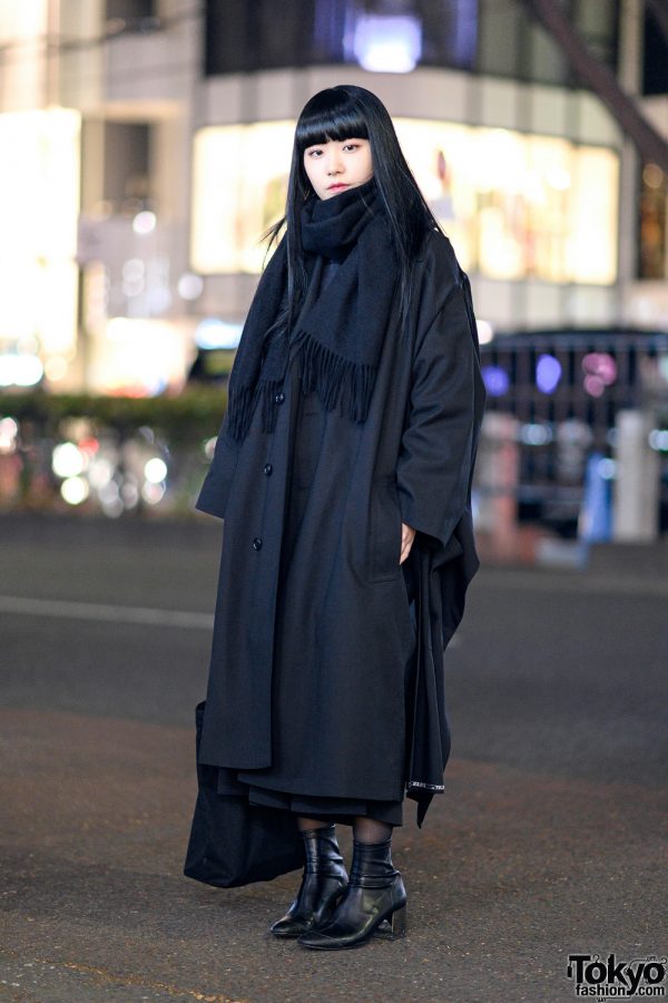 All Black Minimalist Japanese Street Style w/ Yohji Yamamoto Y’s ...