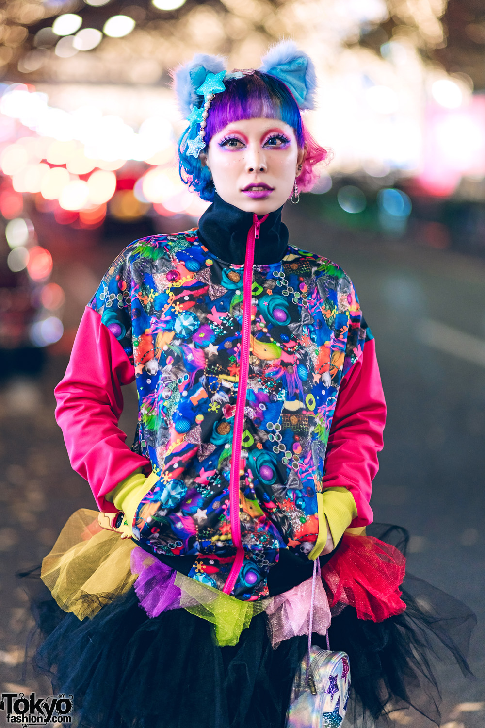 Colorful Kawaii Street Fashion w/ Furry Cat Ears, 6%DOKIDOKI, ACDC Rag ...