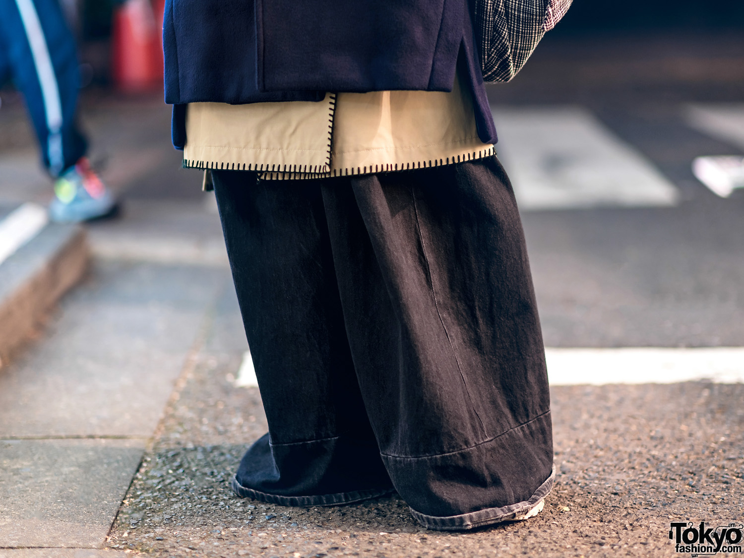 Mens Japanese Street Style w/ Balenciaga Super Wide Leg Jeans, FAD 