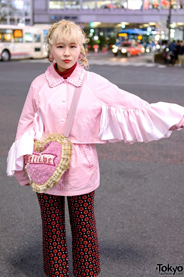 Shibuya Streetwear Style w/ Braided Updo, Microwave Ruffle Sleeve ...