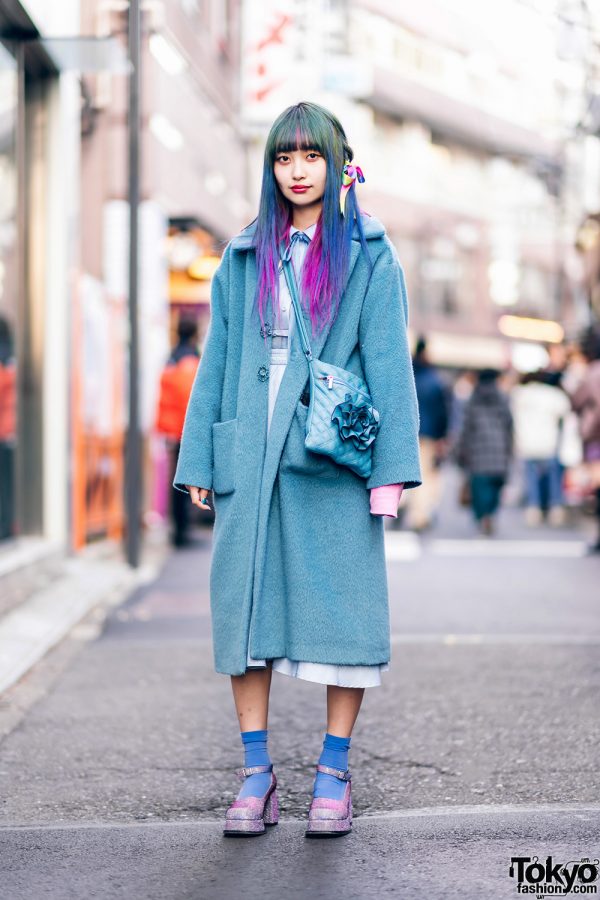 Colorful Hair Harajuku Street Style w/ Merry Jenny Coat, Teenstyle ...